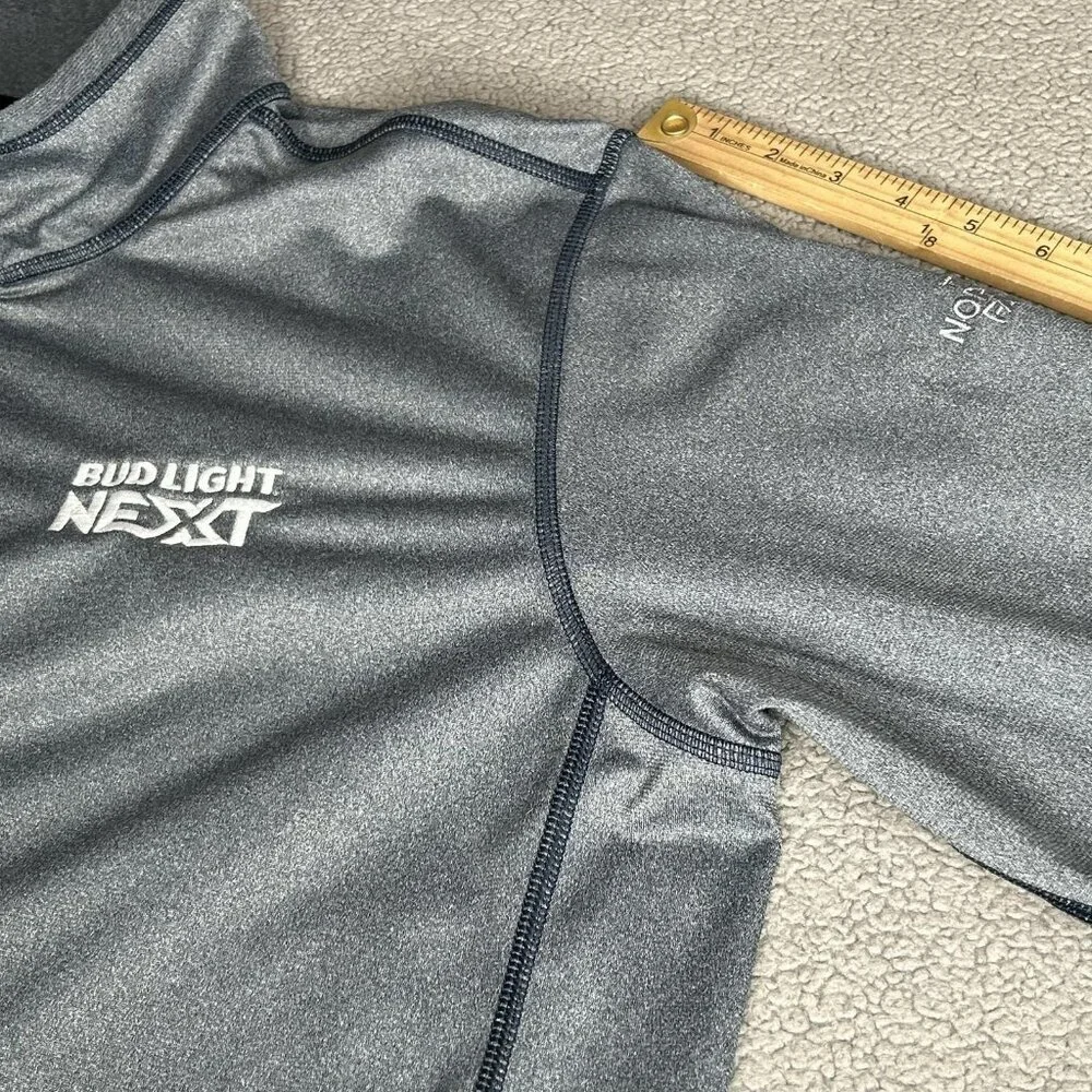 The North Face Pullover Mens XL Gray Bud Light NEXT Beer 1/4 Zip Fleece